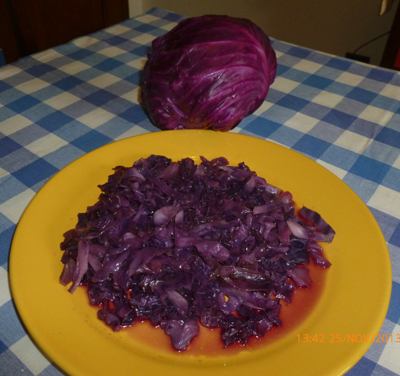 Le ricette di Agricultura: il cavolo cappuccio viola stufato