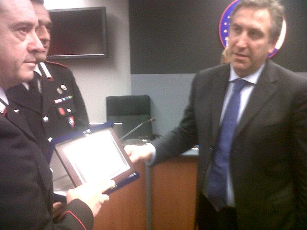 Dal Conaf una targa ricordo per i Nuclei Antifrodi del Carabinieri