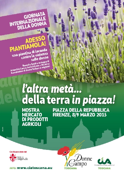 Una piantina di lavanda da donare contro la violenza sulle donne. Con le Donne in Campo in piazza a Firenze l’8 e 9 marzo