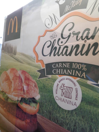 La Chianina entra da McDonald’s. Da domani 40mila panini al giorno
