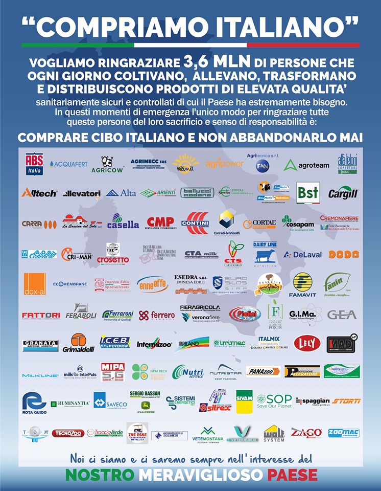 Compriamo Italiano. Anche Fieragricola aderisce alla campagna a sostegno della filiera agroalimentare italiana