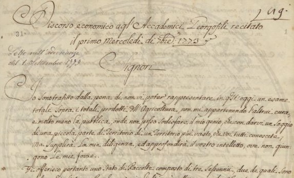 Georgofili, al via la digitalizzazione dell’Archivio storico dell’Accademia. Già disponibili in rete oltre 15mila immagini